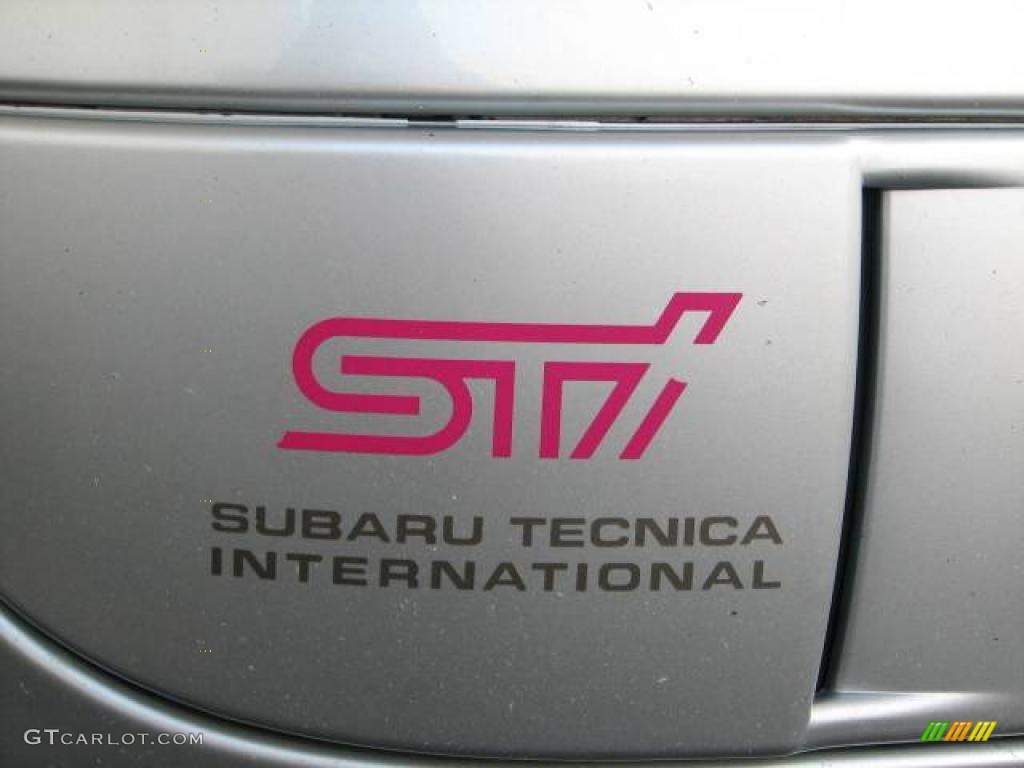 2004 Impreza WRX STi - Platinum Silver Metallic / Blue Ecsaine/Black photo #3