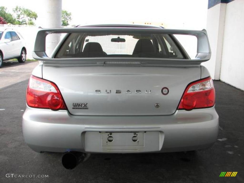 2004 Impreza WRX STi - Platinum Silver Metallic / Blue Ecsaine/Black photo #6