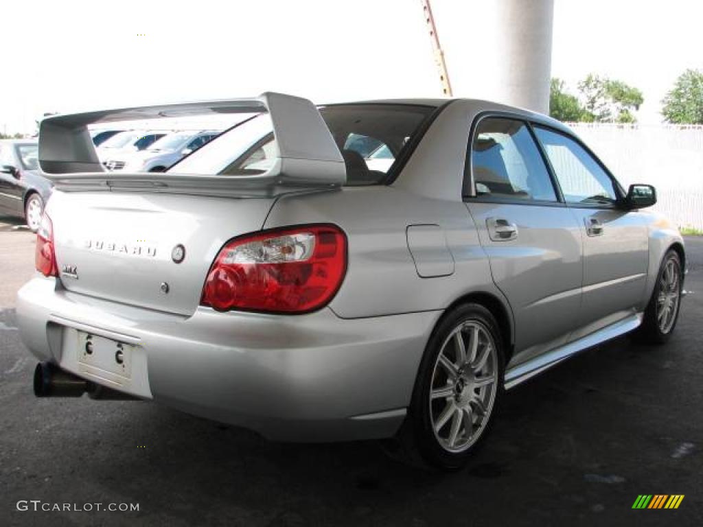 2004 Impreza WRX STi - Platinum Silver Metallic / Blue Ecsaine/Black photo #7