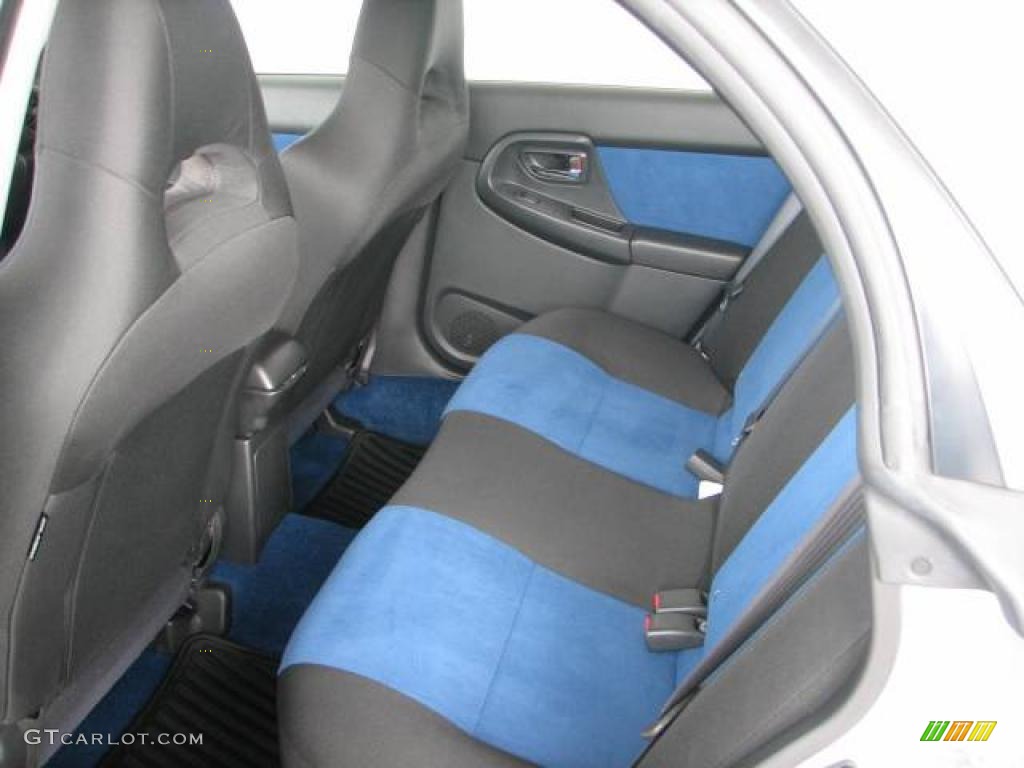 2004 Impreza WRX STi - Platinum Silver Metallic / Blue Ecsaine/Black photo #8