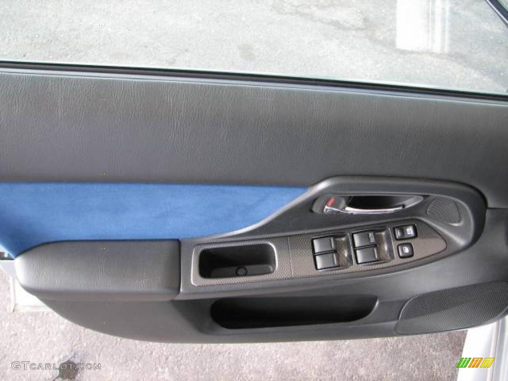 2004 Impreza WRX STi - Platinum Silver Metallic / Blue Ecsaine/Black photo #10