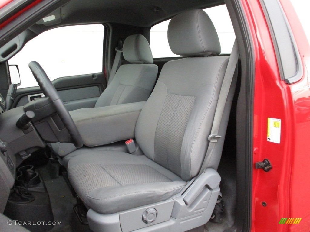 2011 F150 XLT Regular Cab 4x4 - Race Red / Steel Gray photo #13