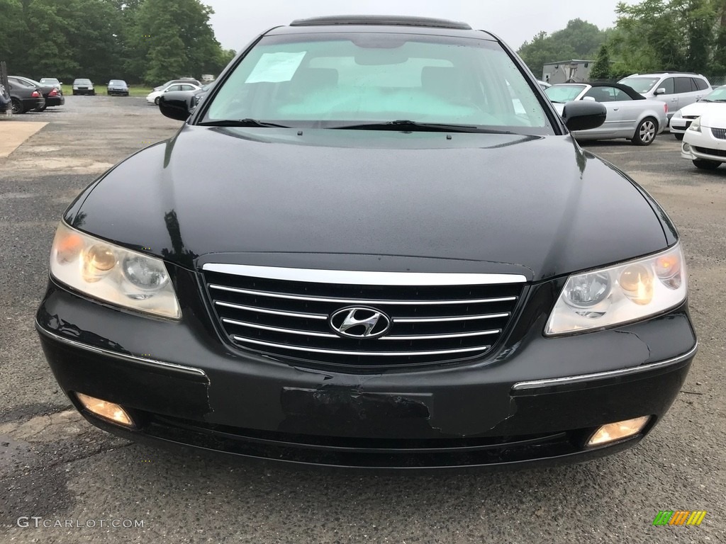 2006 Azera Limited - Ebony Black / Black photo #10