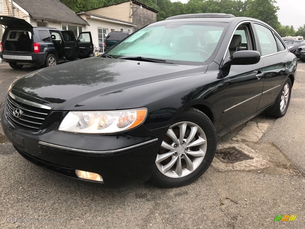 2006 Azera Limited - Ebony Black / Black photo #19