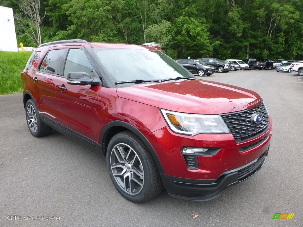 2018 Explorer Sport 4WD - Ruby Red / Ebony Black photo #3