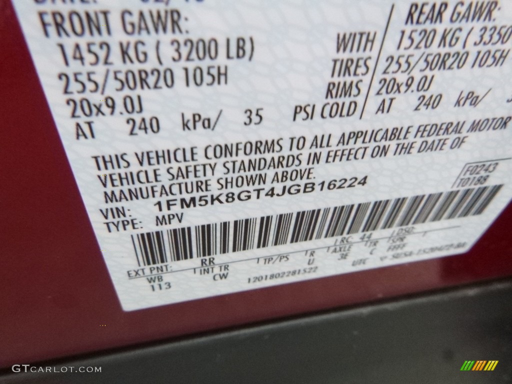 2018 Explorer Sport 4WD - Ruby Red / Ebony Black photo #12