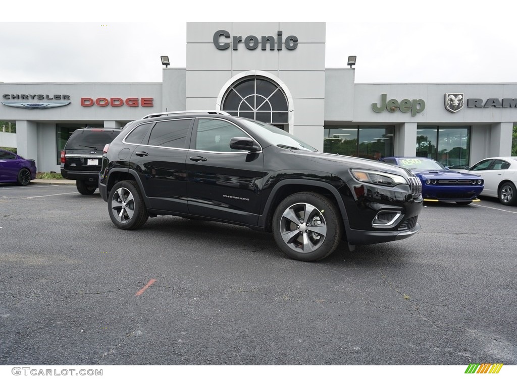 2019 Cherokee Limited - Diamond Black Crystal Pearl / Black photo #1