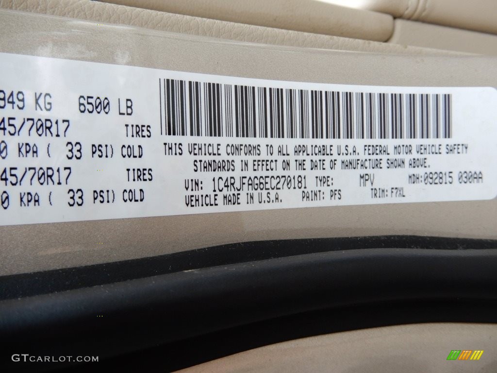 2014 Grand Cherokee Laredo 4x4 - Cashmere Pearl / New Zealand Black/Light Frost photo #16