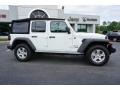 2018 Bright White Jeep Wrangler Unlimited Sport 4x4  photo #10