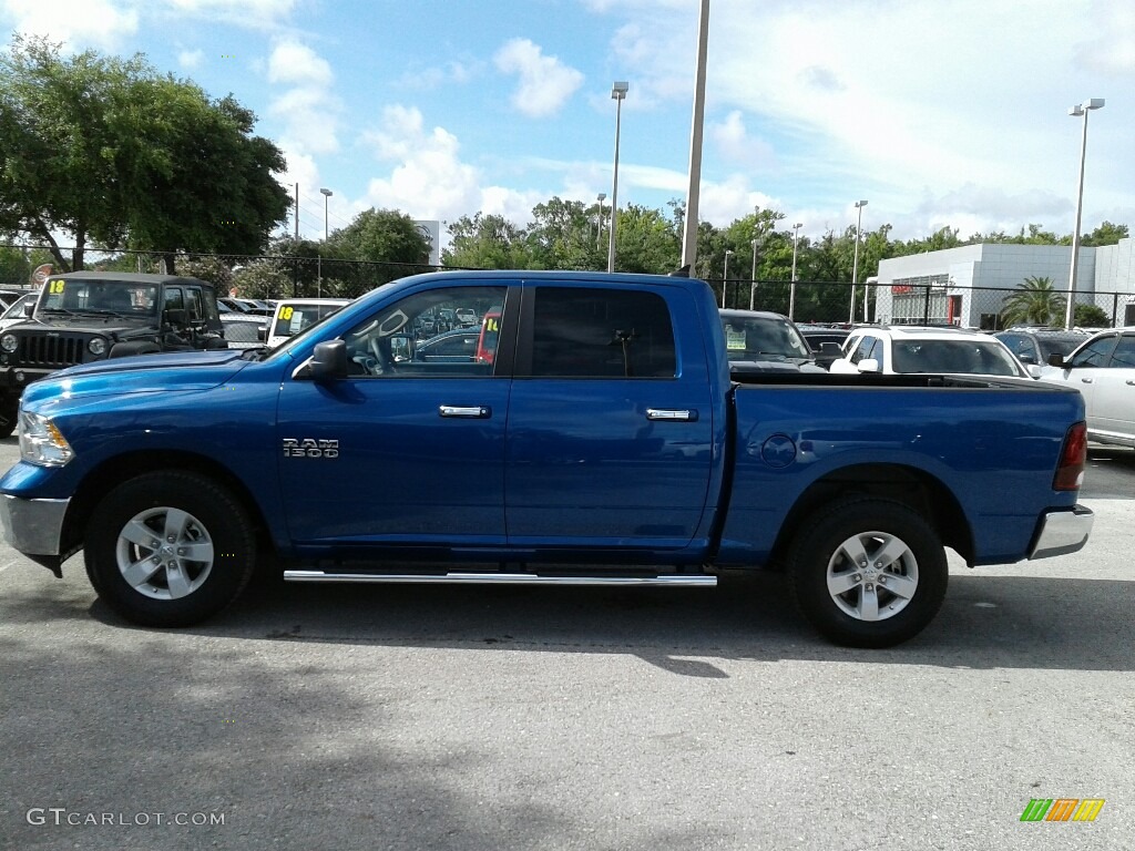 2018 1500 SLT Crew Cab - Blue Streak Pearl / Black/Diesel Gray photo #2