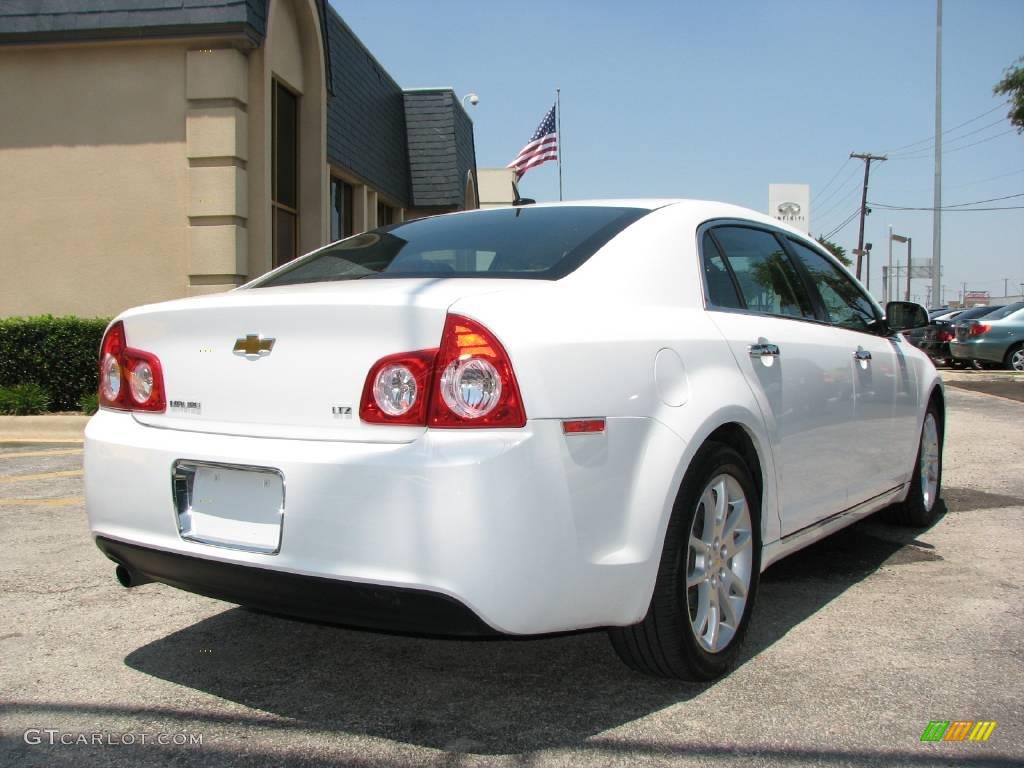 2009 Malibu LTZ Sedan - Summit White / Cocoa/Cashmere photo #6