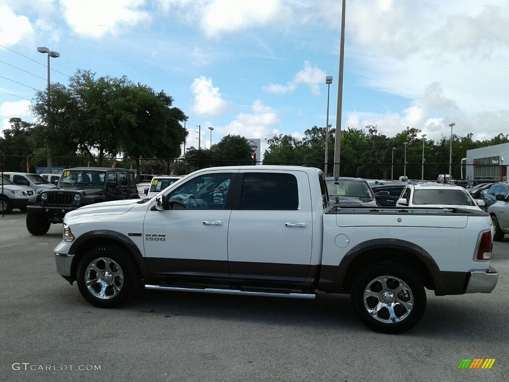 2018 1500 Laramie Crew Cab 4x4 - Bright White / Canyon Brown/Light Frost Beige photo #2
