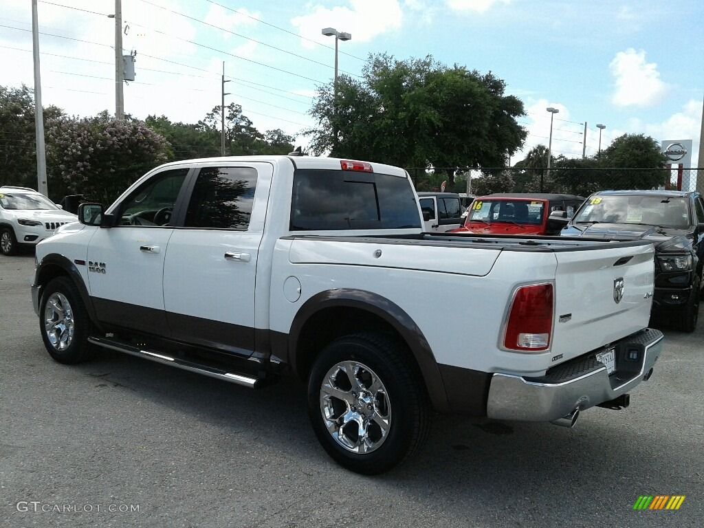 2018 1500 Laramie Crew Cab 4x4 - Bright White / Canyon Brown/Light Frost Beige photo #3
