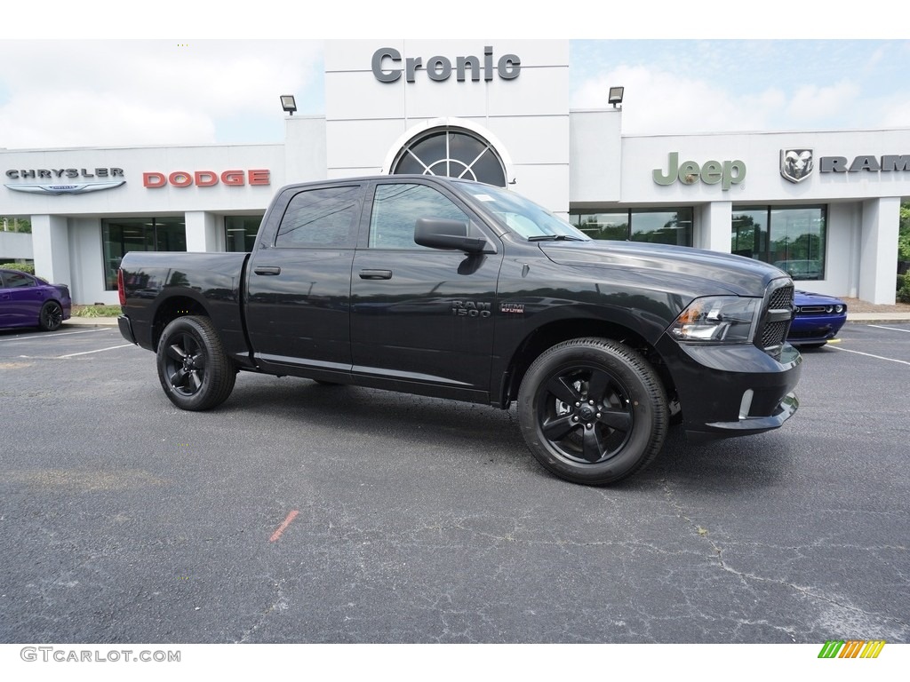 2018 1500 Express Crew Cab - Brilliant Black Crystal Pearl / Black/Diesel Gray photo #1