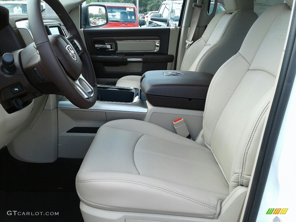 2018 1500 Laramie Crew Cab 4x4 - Bright White / Canyon Brown/Light Frost Beige photo #9