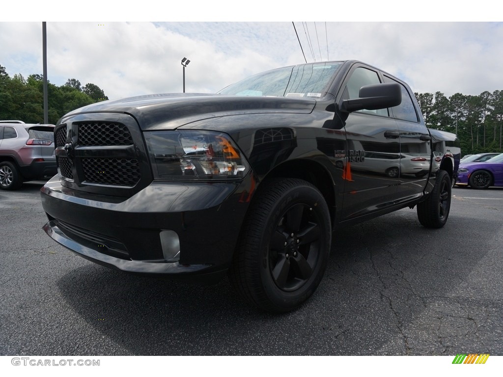 2018 1500 Express Crew Cab - Brilliant Black Crystal Pearl / Black/Diesel Gray photo #3