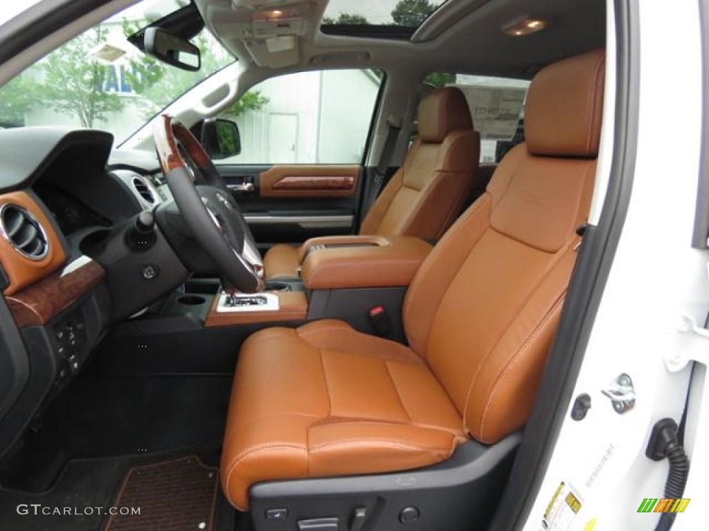 1794 Edition Black/Brown Interior 2018 Toyota Tundra Platinum CrewMax Photo #127470555