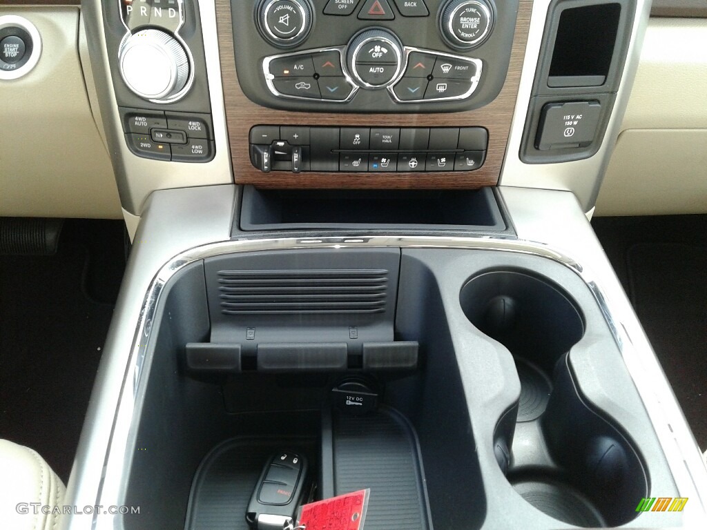 2018 1500 Laramie Crew Cab 4x4 - Bright White / Canyon Brown/Light Frost Beige photo #16