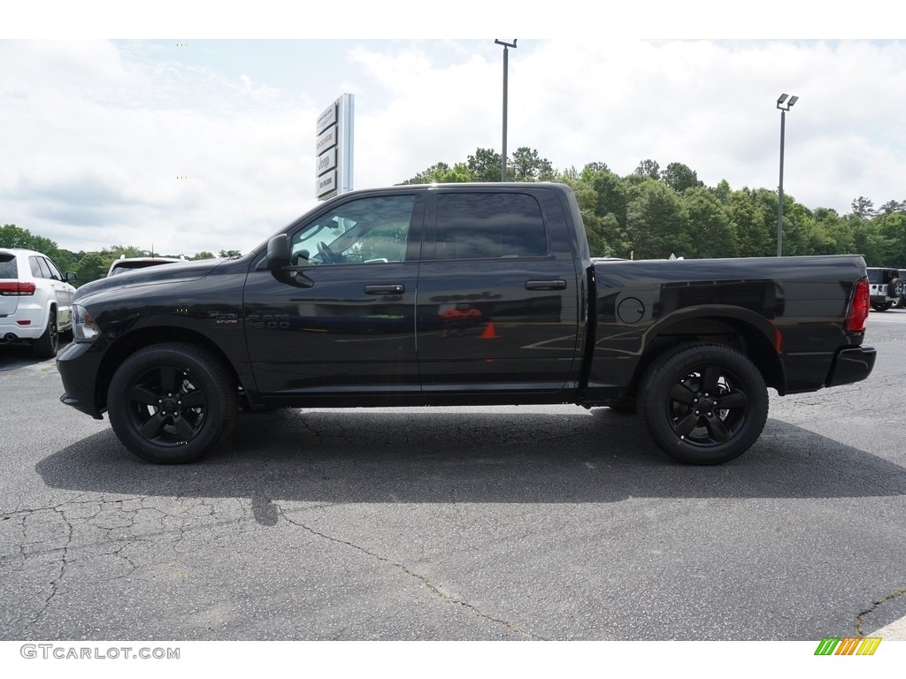 2018 1500 Express Crew Cab - Brilliant Black Crystal Pearl / Black/Diesel Gray photo #10