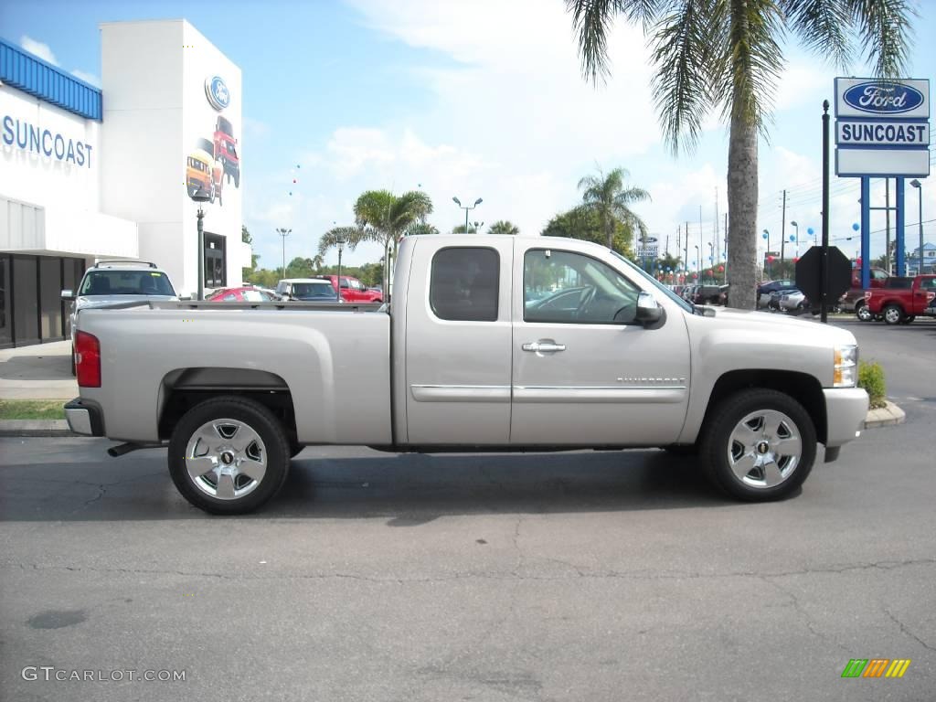 2009 Silverado 1500 LT Extended Cab - Silver Birch Metallic / Light Titanium photo #2