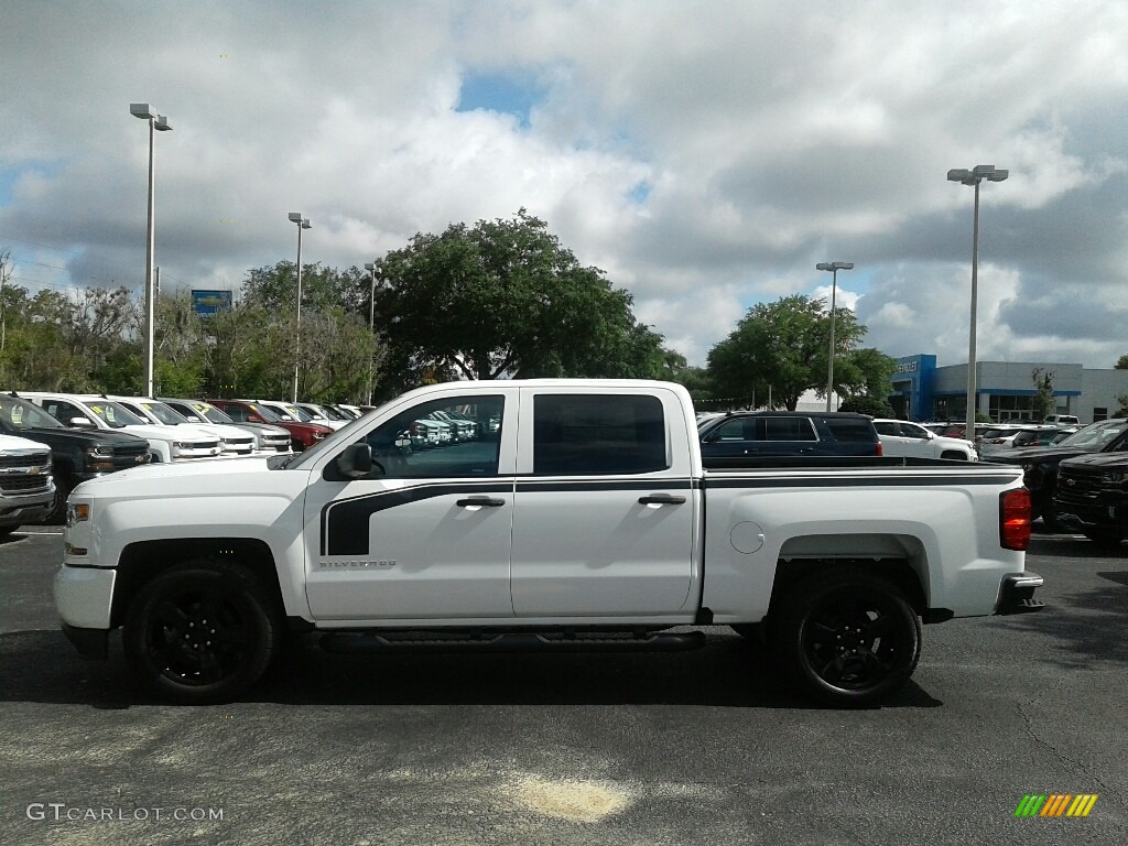 2018 Silverado 1500 Custom Crew Cab - Summit White / Dark Ash/Jet Black photo #2