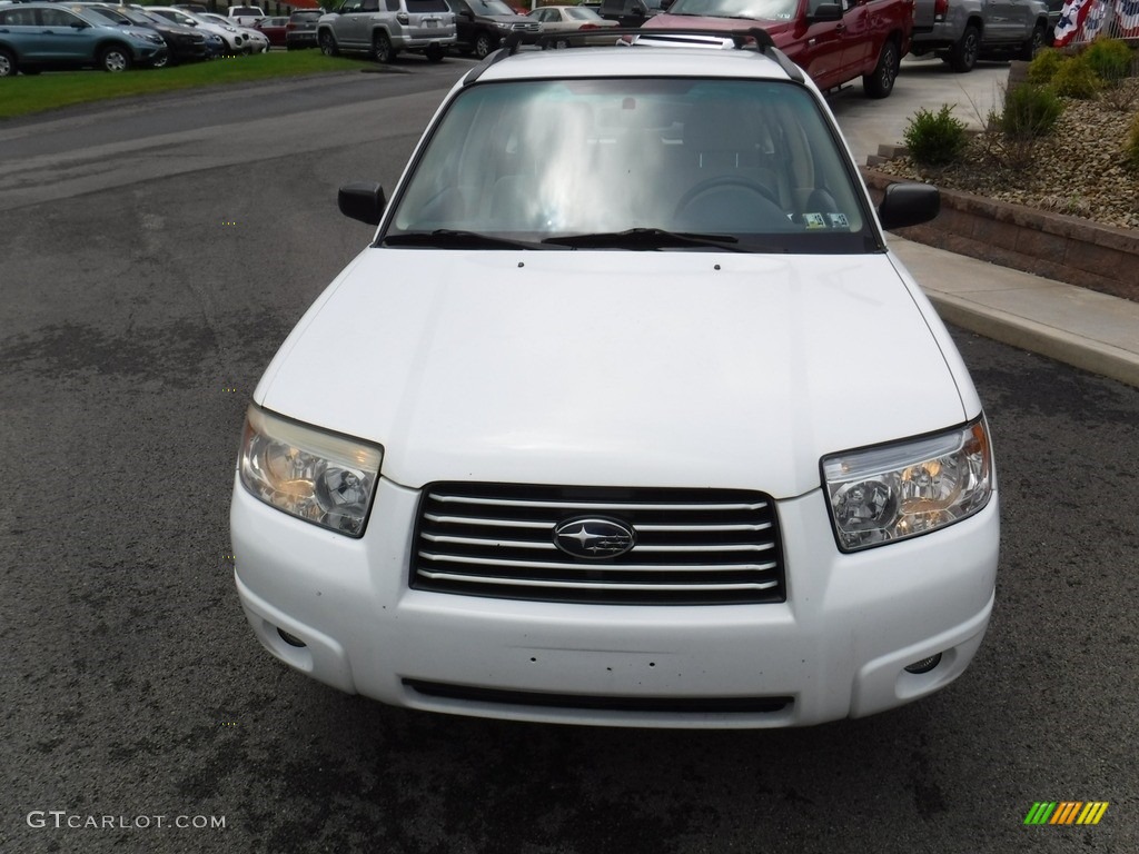 2008 Forester 2.5 X - Aspen White / Desert Beige photo #4
