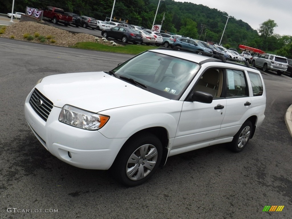 2008 Forester 2.5 X - Aspen White / Desert Beige photo #5