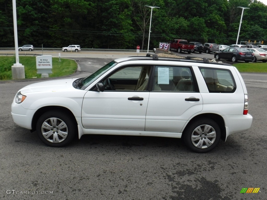 2008 Forester 2.5 X - Aspen White / Desert Beige photo #6
