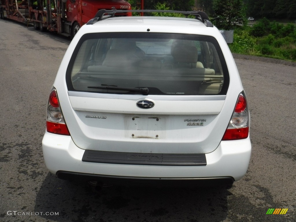 2008 Forester 2.5 X - Aspen White / Desert Beige photo #8