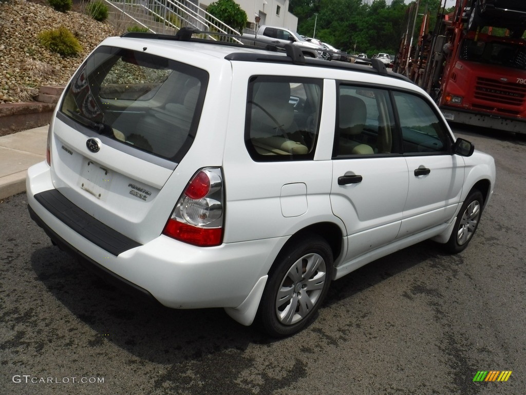 2008 Forester 2.5 X - Aspen White / Desert Beige photo #9