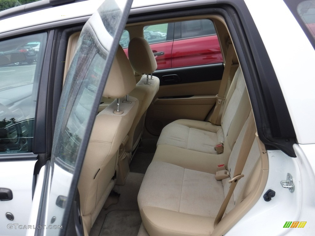 2008 Forester 2.5 X - Aspen White / Desert Beige photo #16