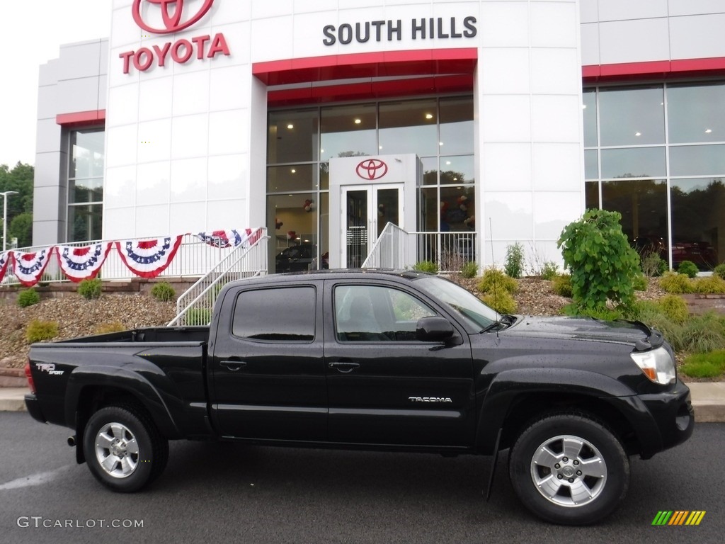 2007 Tacoma V6 TRD Sport Double Cab 4x4 - Black Sand Pearl / Graphite Gray photo #2