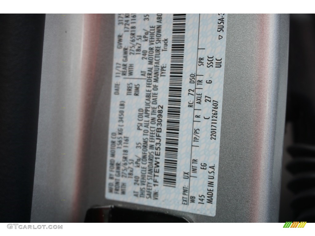 2018 F150 Lariat SuperCrew 4x4 - Ingot Silver / Earth Gray photo #17