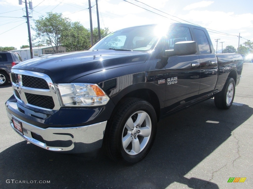 2017 1500 Big Horn Quad Cab 4x4 - True Blue Pearl / Black/Diesel Gray photo #3