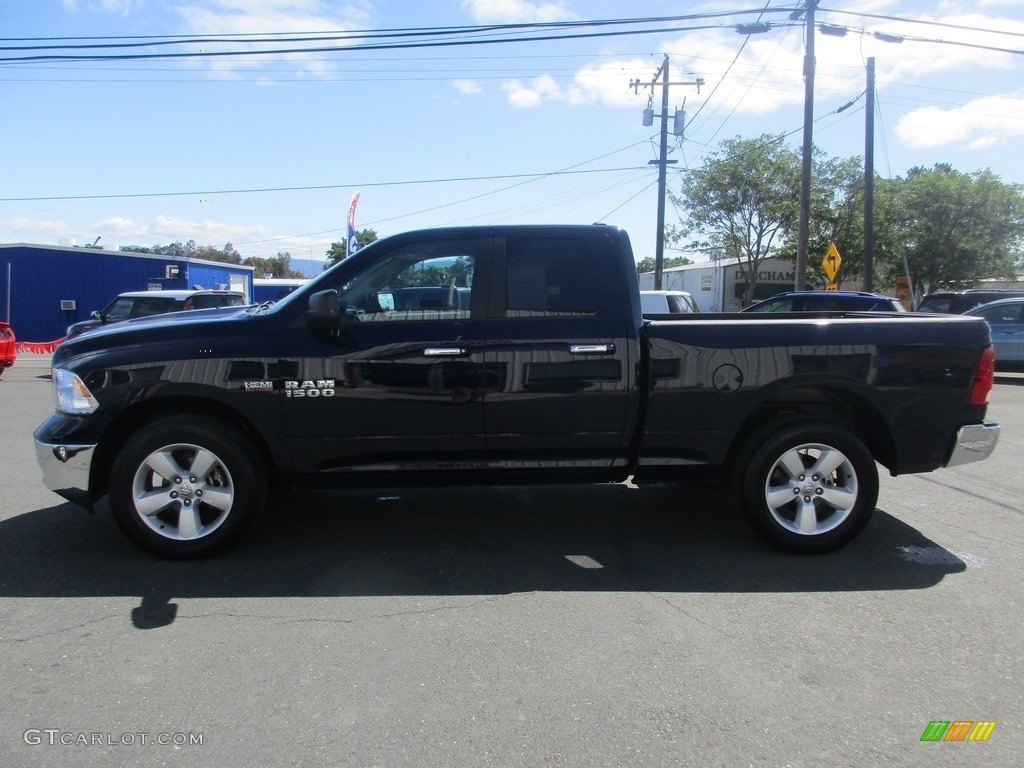 2017 1500 Big Horn Quad Cab 4x4 - True Blue Pearl / Black/Diesel Gray photo #4