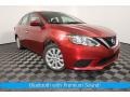 2017 Red Alert Nissan Sentra SV  photo #1