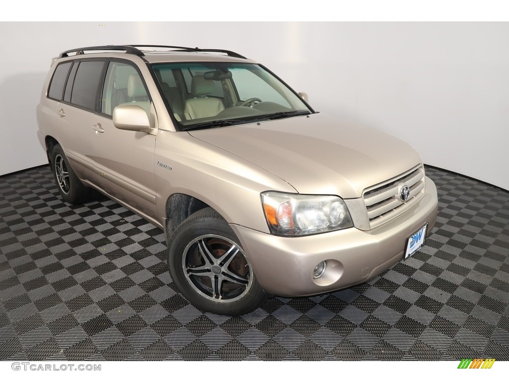 2004 Highlander Limited V6 - Vintage Gold Metallic / Ivory photo #6