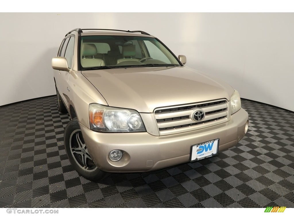 2004 Highlander Limited V6 - Vintage Gold Metallic / Ivory photo #7
