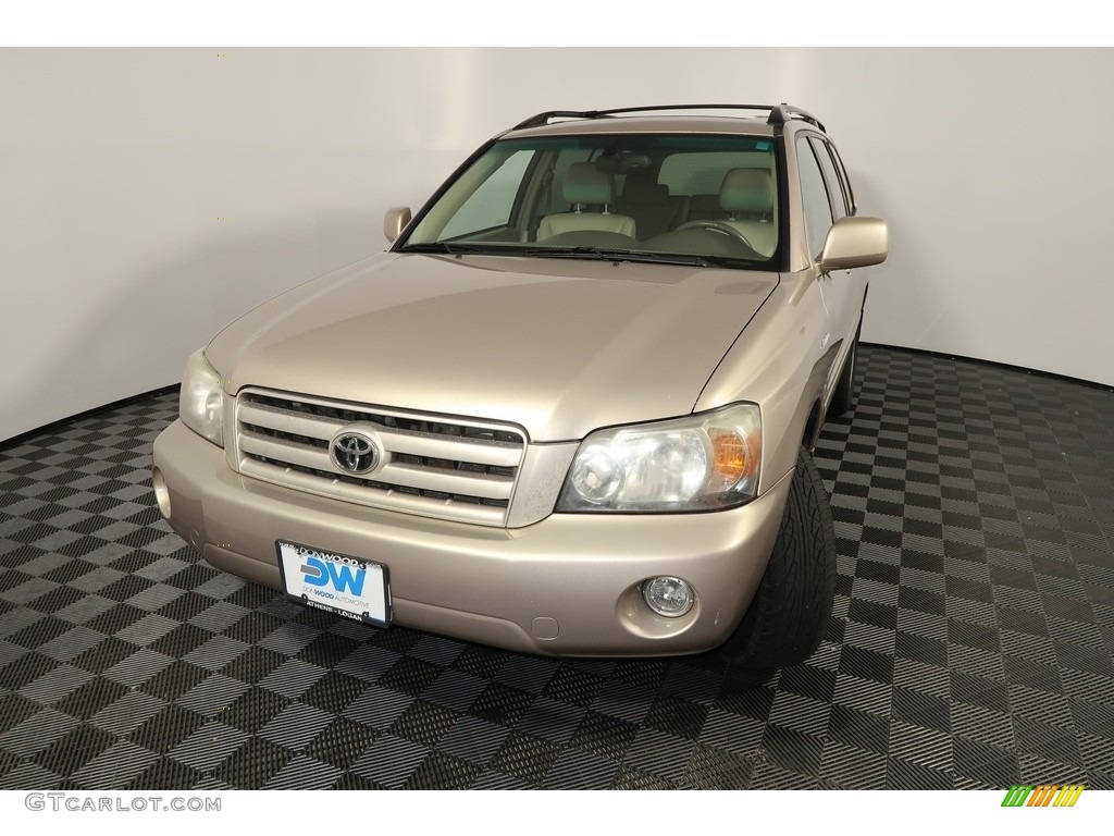2004 Highlander Limited V6 - Vintage Gold Metallic / Ivory photo #9