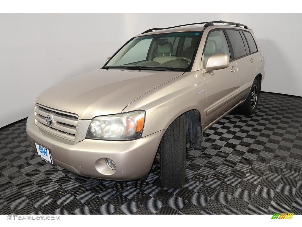 2004 Highlander Limited V6 - Vintage Gold Metallic / Ivory photo #10