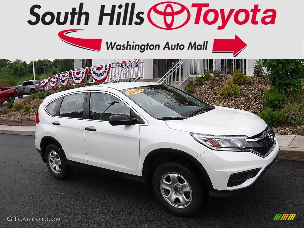 2015 CR-V LX AWD - White Diamond Pearl / Beige photo #1