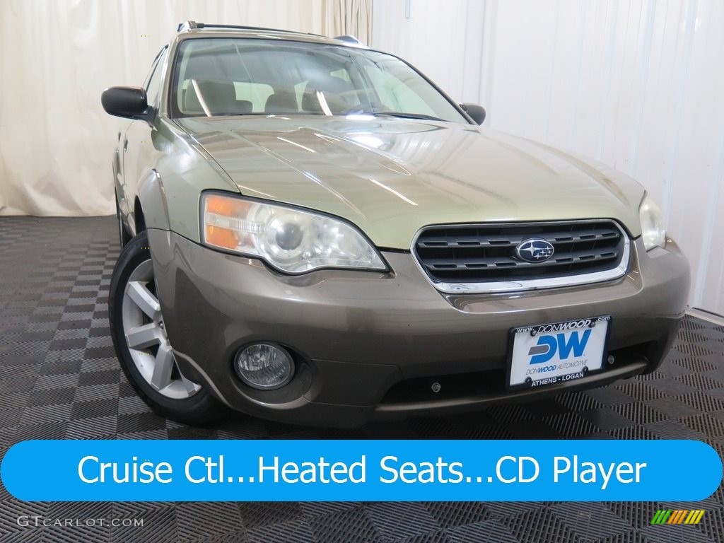 2007 Outback 2.5i Wagon - Willow Green Opal / Taupe Leather photo #1