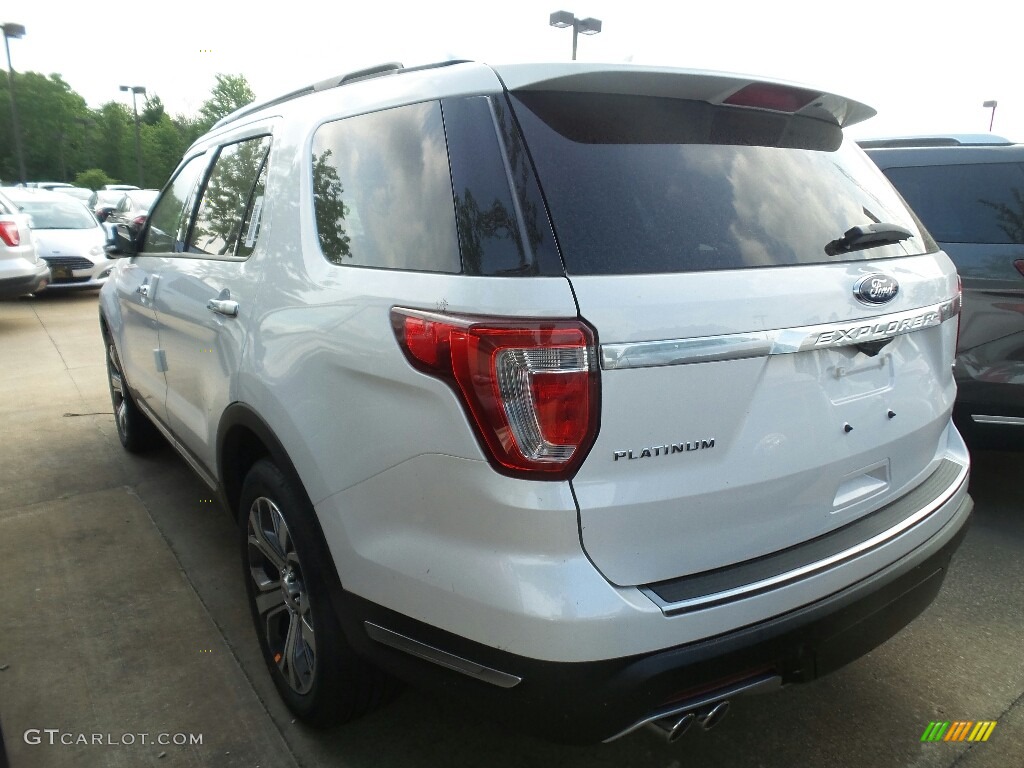 2018 Explorer Platinum 4WD - White Platinum / Ebony Black photo #3