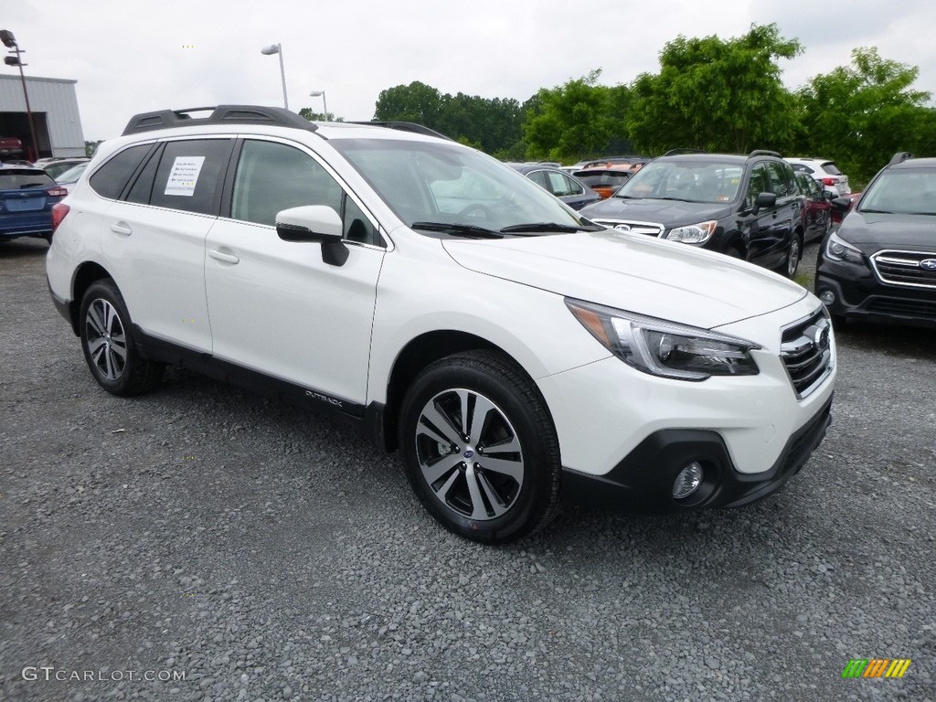 2018 Outback 2.5i Limited - Crystal White Pearl / Black photo #1