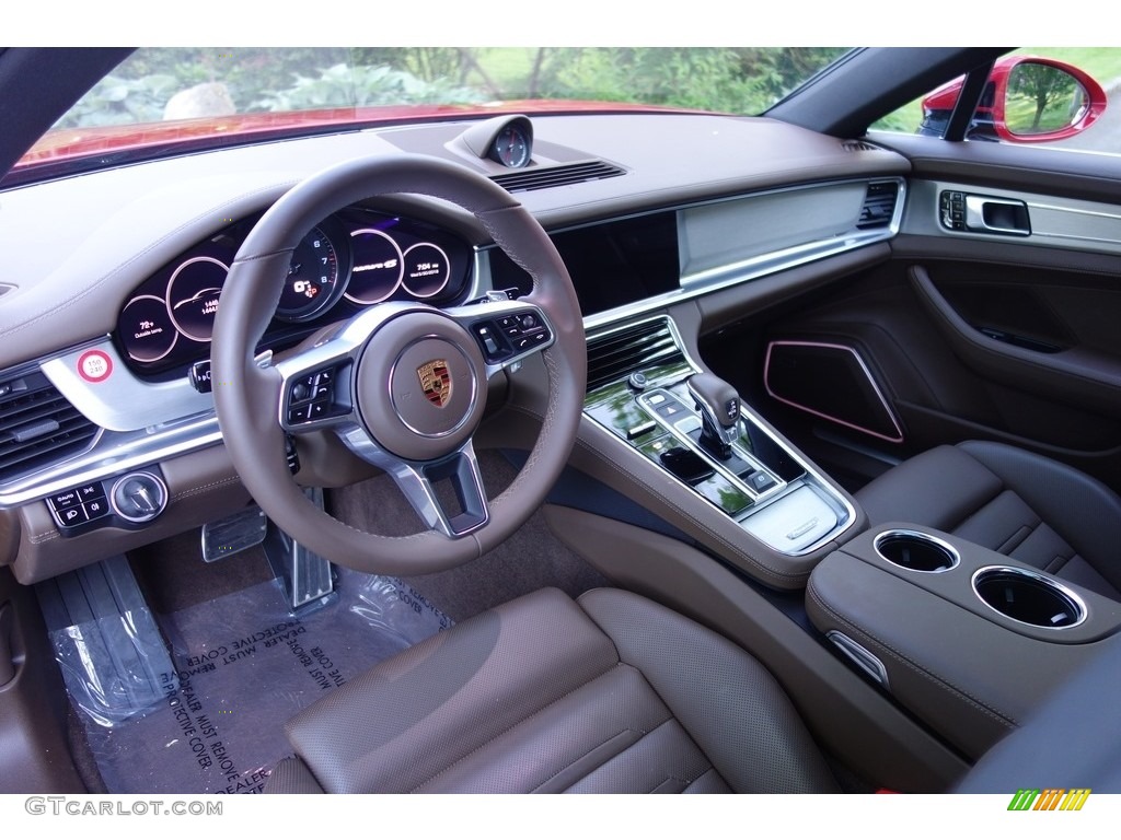 Saddle Brown Interior 2018 Porsche Panamera 4S Photo #127486774