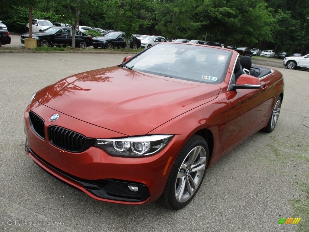 2019 4 Series 430i xDrive Convertible - Sunset Orange Metallic / Black photo #7