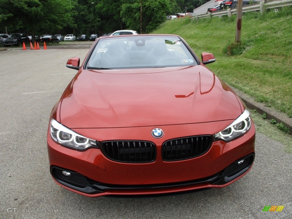 2019 4 Series 430i xDrive Convertible - Sunset Orange Metallic / Black photo #8
