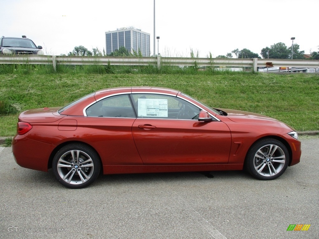 2019 4 Series 430i xDrive Convertible - Sunset Orange Metallic / Black photo #11