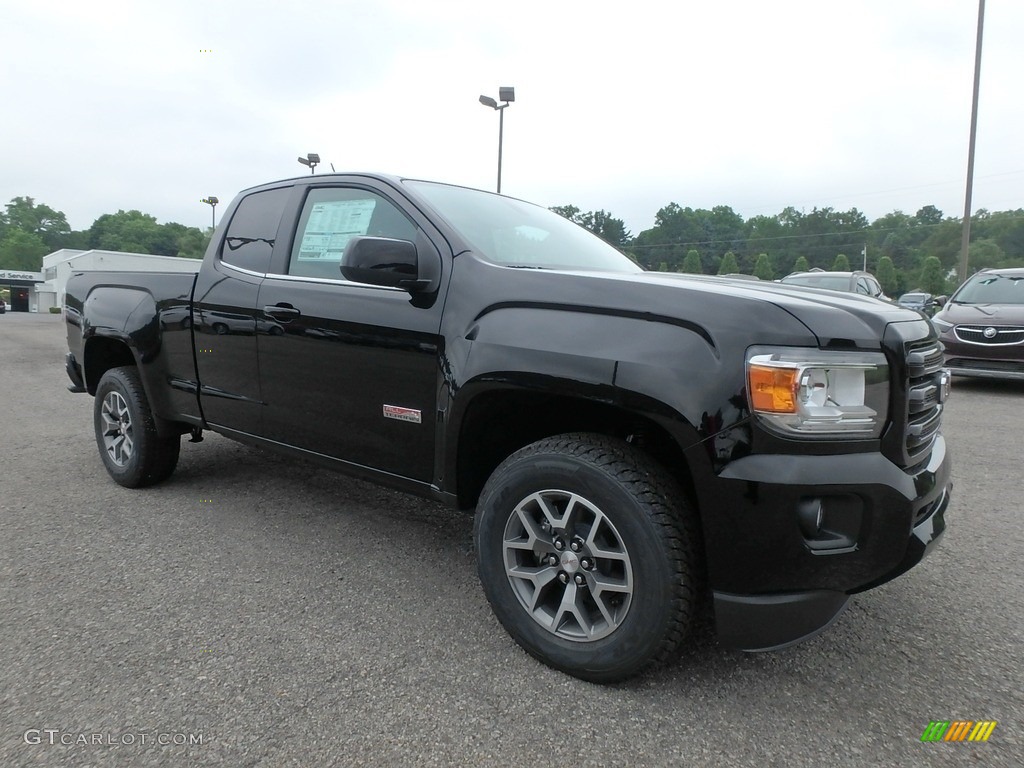 Onyx Black 2018 GMC Canyon All Terrain Extended Cab 4x4 Exterior Photo #127488440