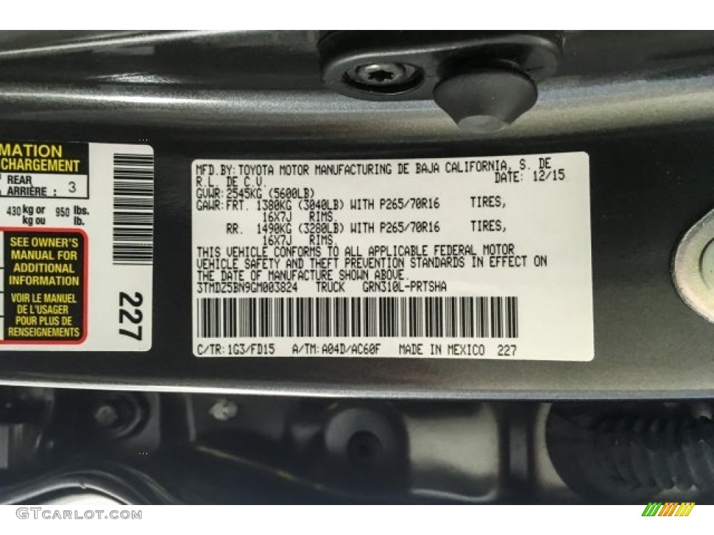 2016 Tacoma TRD Off-Road Double Cab 4x4 - Magnetic Gray Metallic / Cement Gray photo #21